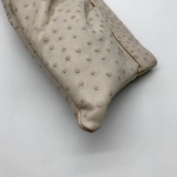 Lauren Merkin Off White Ostrich Leather Clutch - Picture 8 of 11